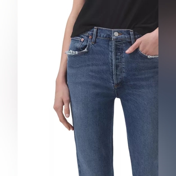 Agolde Riley High Rise Straight in Pose - Picture 4 of 9